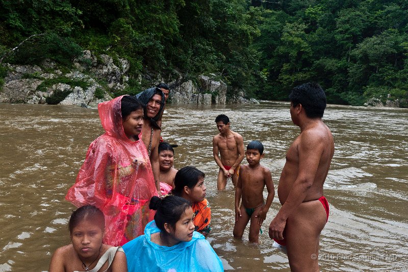 20101203_131149 D3.jpg - Some of the community will be returning in the canoe with me.  The tribal chief overseeing arrangements